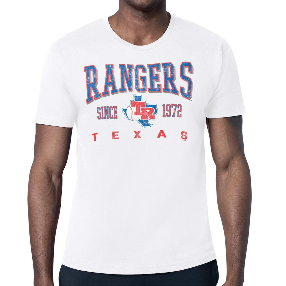 Texas Rangers Starter Distressed Logo T-Shirt - White