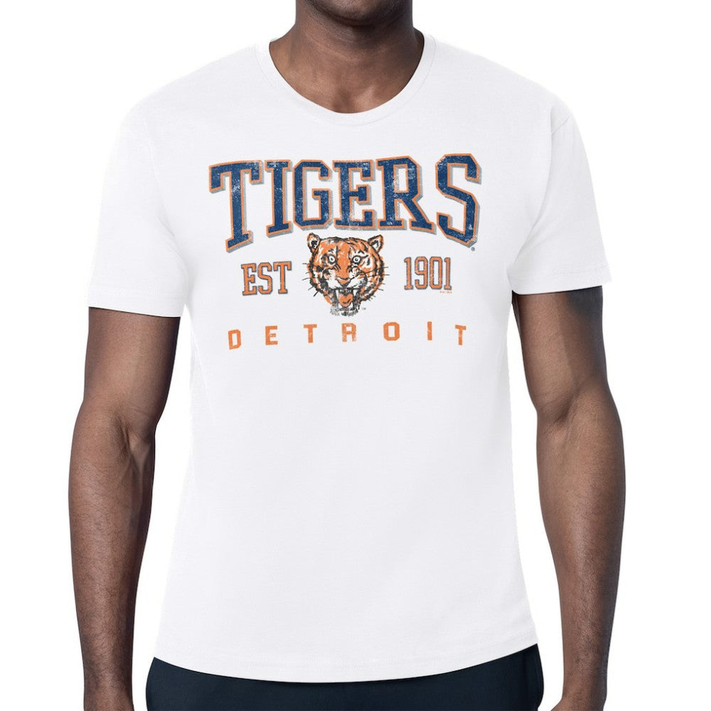 Detroit Tigers Starter Distressed Logo T-Shirt - White