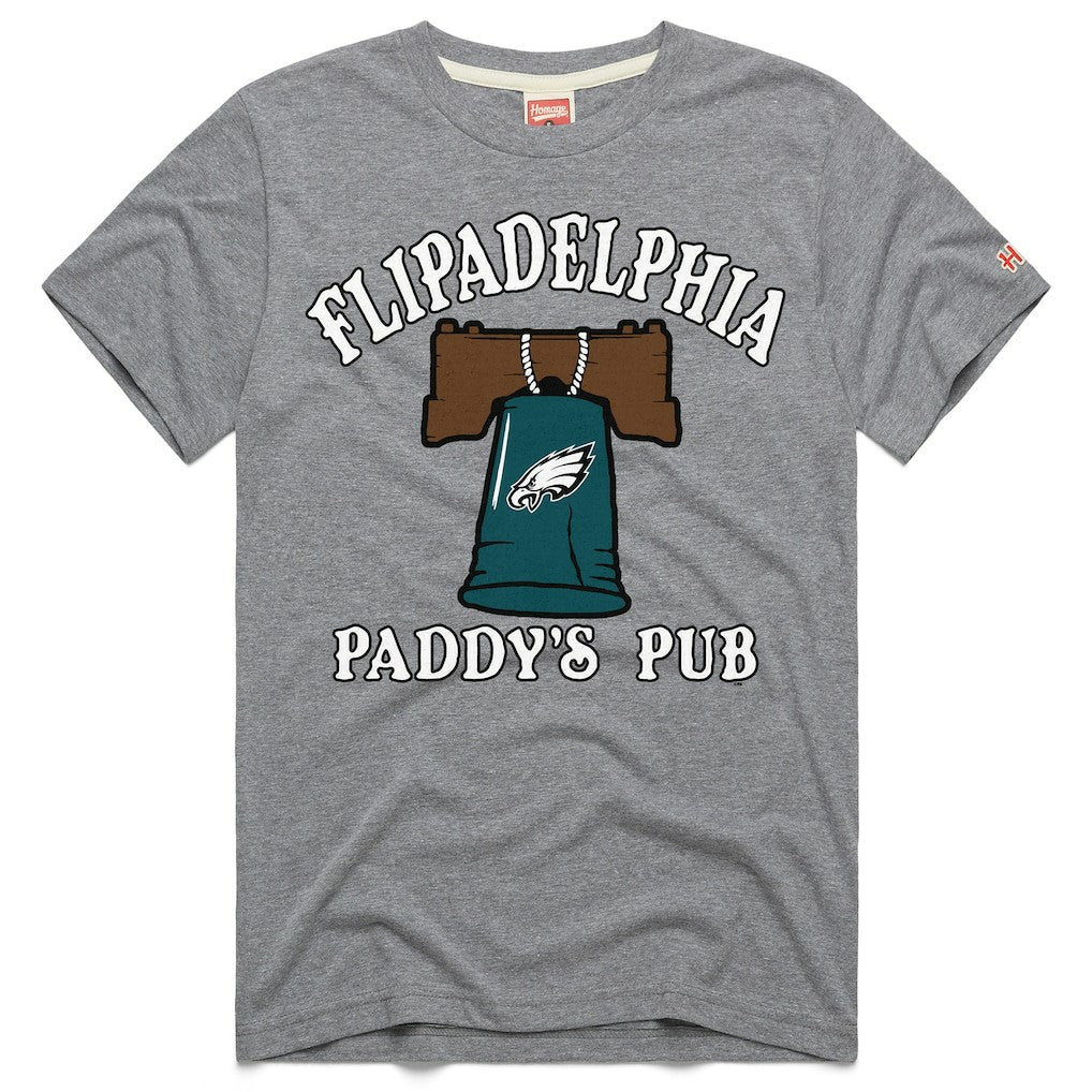 Philadelphia Eagles x It's Always Sunny in Philadelphia Homage Unisex Flipadelphia Paddy's Pub Tri-Blend T-Shirt - Gray discount