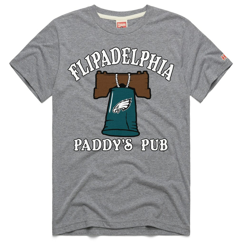 Philadelphia Eagles x It's Always Sunny in Philadelphia Homage Unisex Flipadelphia Paddy's Pub Tri-Blend T-Shirt - Gray discount
