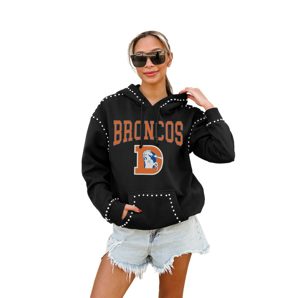 Denver Broncos Gameday Couture Women's Studded Pullover Hoodie - Black online