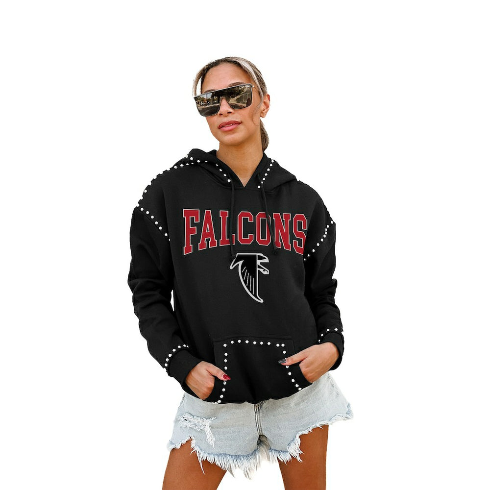 Atlanta Falcons Gameday Couture Women's Studded Pullover Hoodie - Black outlet