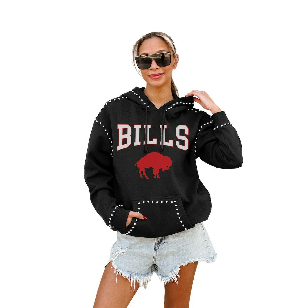 Buffalo Bills Gameday Couture Women's Studded Pullover Hoodie - Black discount