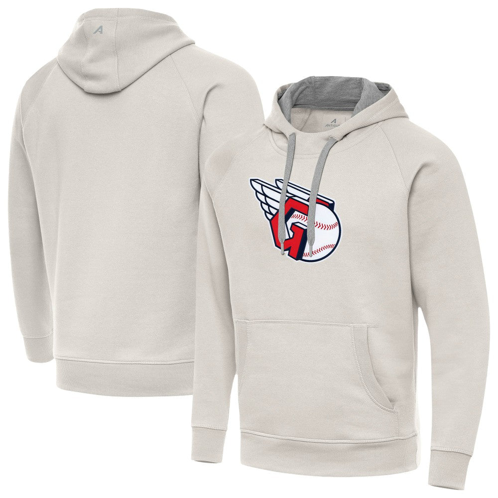 Cleveland Guardians Antigua Victory Pullover Hoodie - Cream