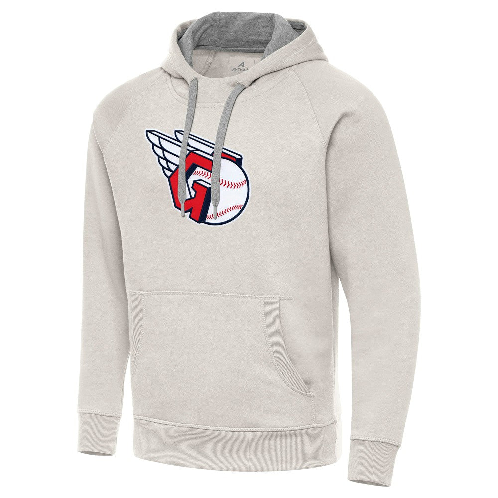 Cleveland Guardians Antigua Victory Pullover Hoodie - Cream