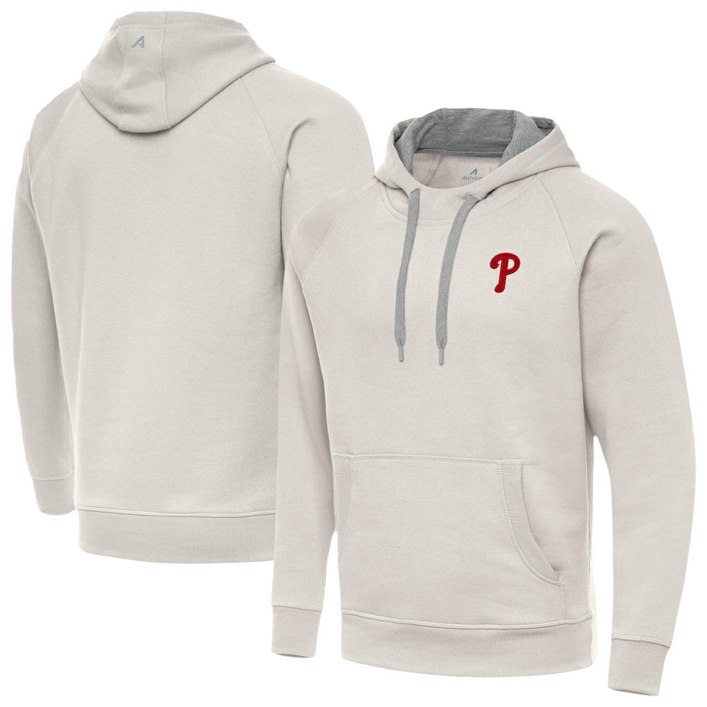 Philadelphia Phillies Antigua Victory Pullover Hoodie - Cream