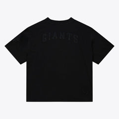San Francisco Giants Women's Cooperstown Collection Phantom Cropped T-Shirt - Black | Mitchell & Ness