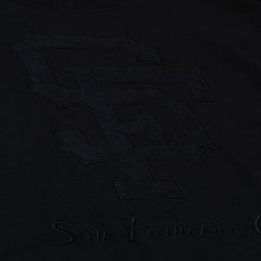 San Francisco Giants Women's Cooperstown Collection Phantom Cropped T-Shirt - Black | Mitchell & Ness