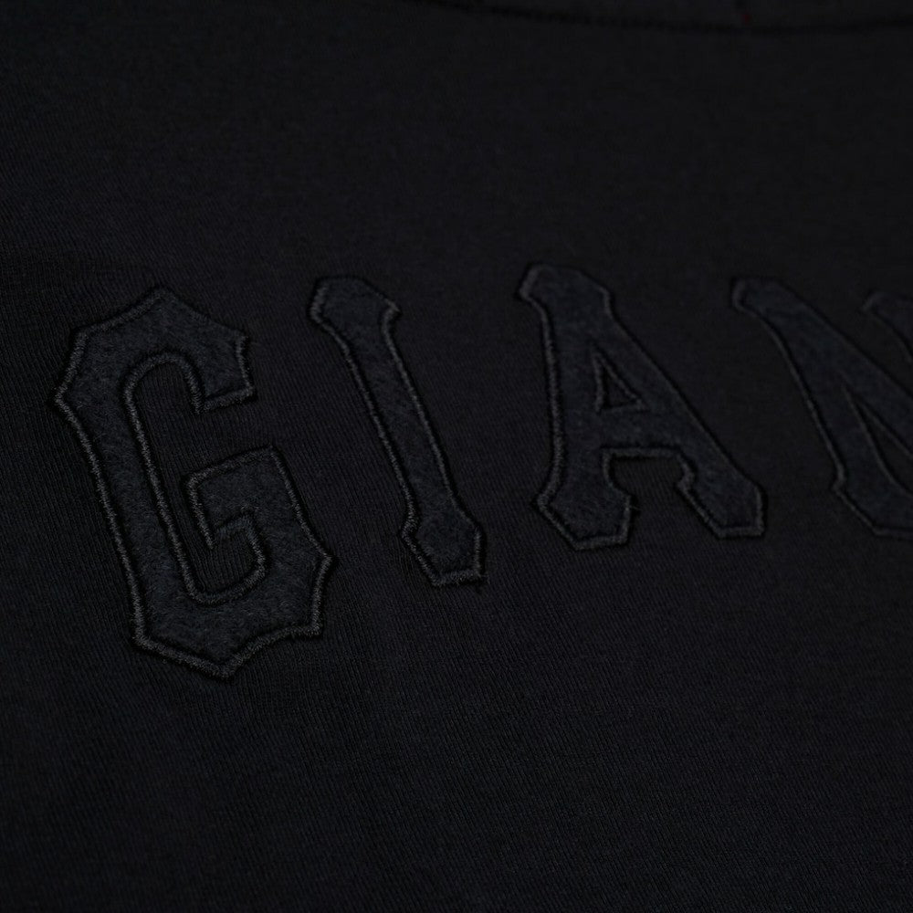 San Francisco Giants Women's Cooperstown Collection Phantom Cropped T-Shirt - Black | Mitchell & Ness