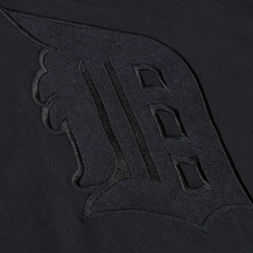 Detroit Tigers Women's Cooperstown Collection Phantom Cropped T-Shirt - Black | Mitchell & Ness
