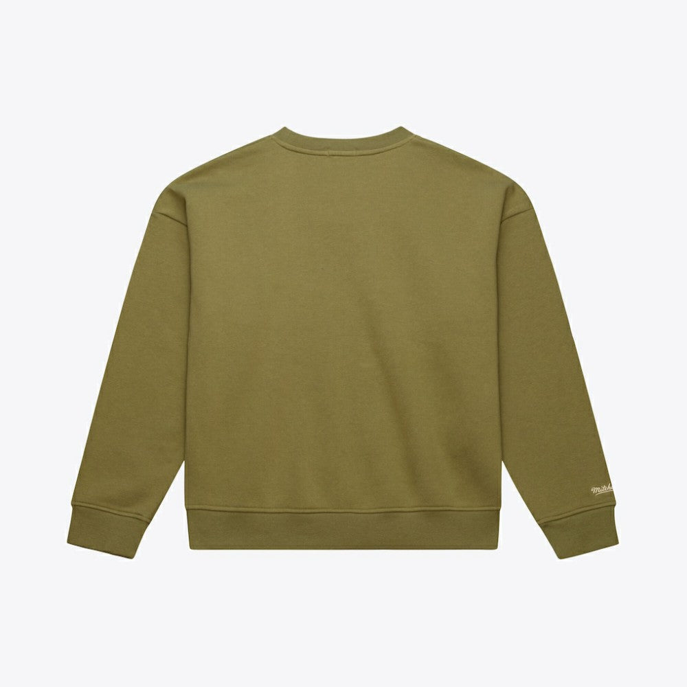 New York Yankees Women's Cooperstown Collection Fleece Sweatshirt - Olive | Mitchell & Ness