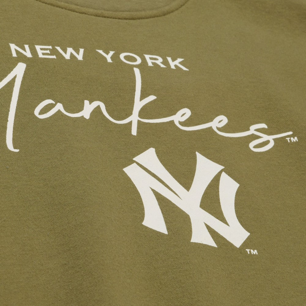 New York Yankees Women's Cooperstown Collection Fleece Sweatshirt - Olive | Mitchell & Ness