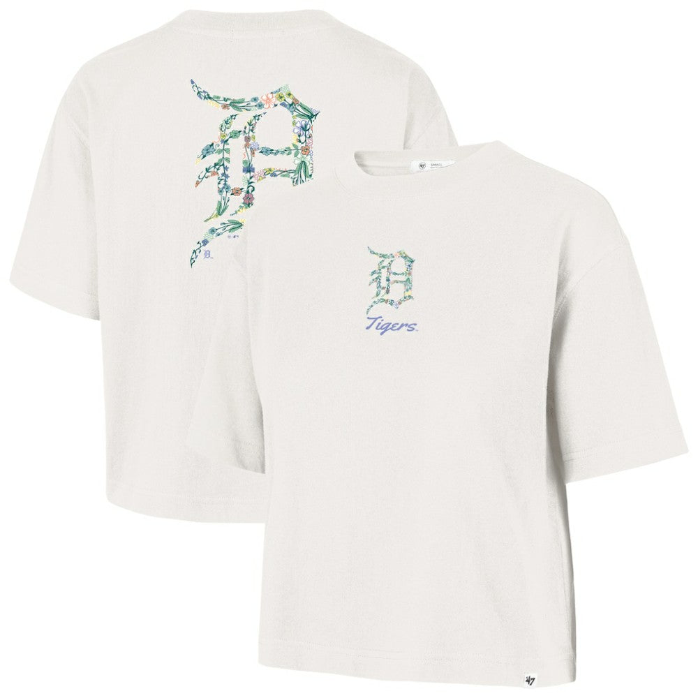 Detroit Tigers Women's Full Bloom Cropped T-Shirt - Natural | 47 brand