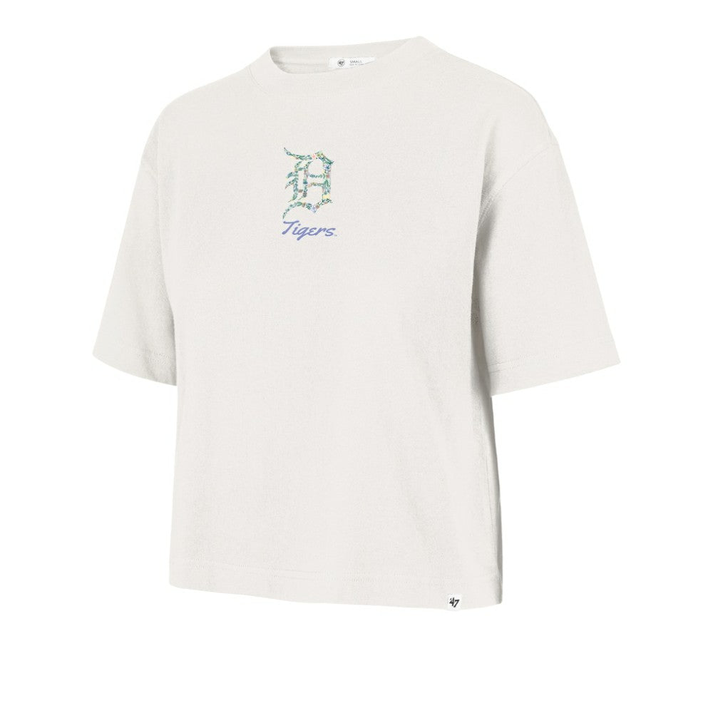 Detroit Tigers Women's Full Bloom Cropped T-Shirt - Natural | 47 brand
