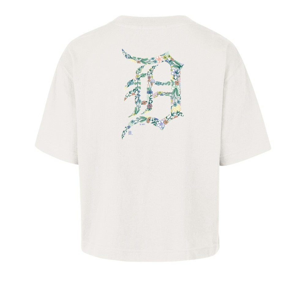 Detroit Tigers Women's Full Bloom Cropped T-Shirt - Natural | 47 brand
