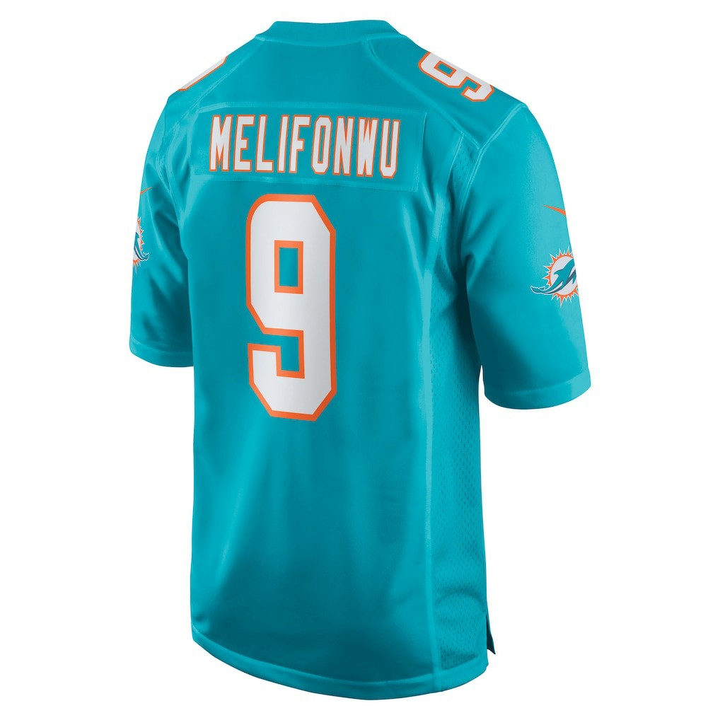 Ifeatu Melifonwu Miami Dolphins Team Game Jersey - Aqua | Nike online