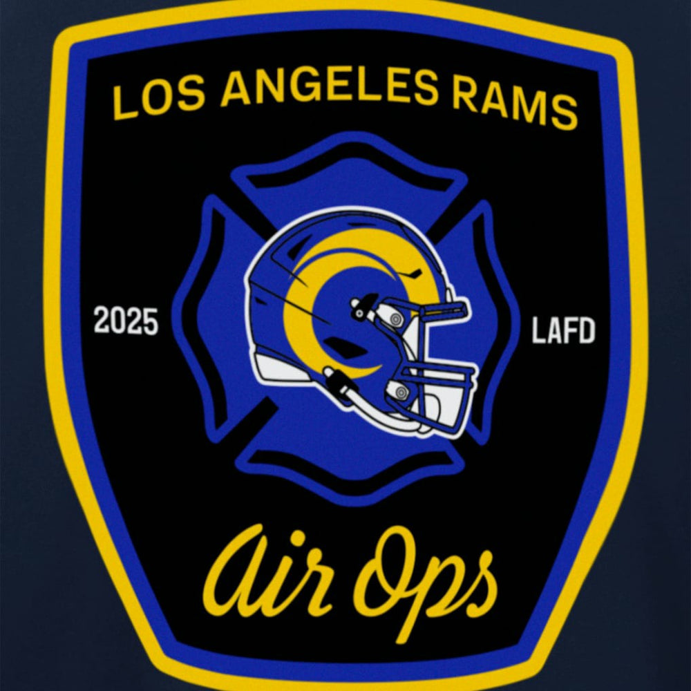 Los Angeles Rams x LAFD New Era Air Ops T-Shirt - Navy sale