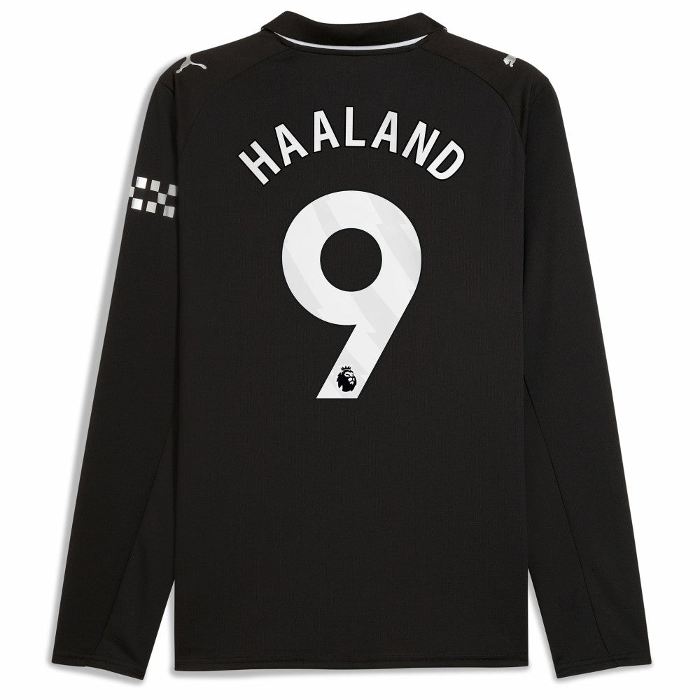 Erling Haaland Manchester City 2025/26 Away Replica Long Sleeve Player Jersey - Black | Puma discount