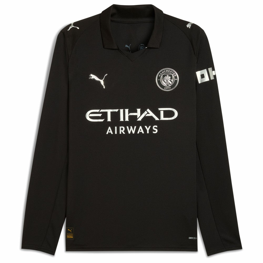 Phil Foden Manchester City Away 2025/26 Replica Long Sleeve Player Jersey - Black | Puma online