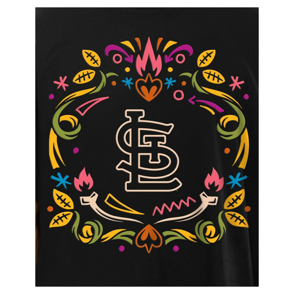 St. Louis Cardinals Día de los Muertos T-Shirt - Black | New Era