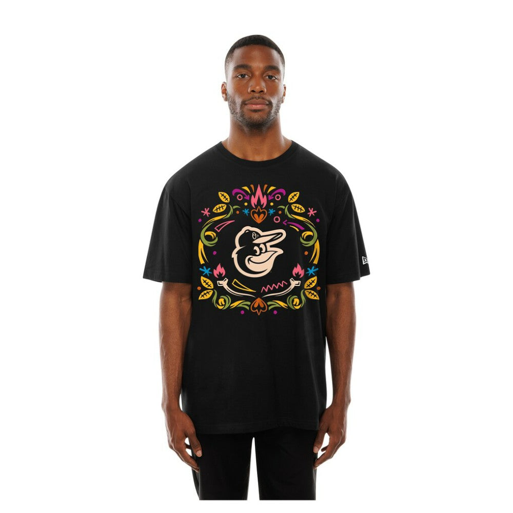 Baltimore Orioles Día de los Muertos T-Shirt - Black | New Era