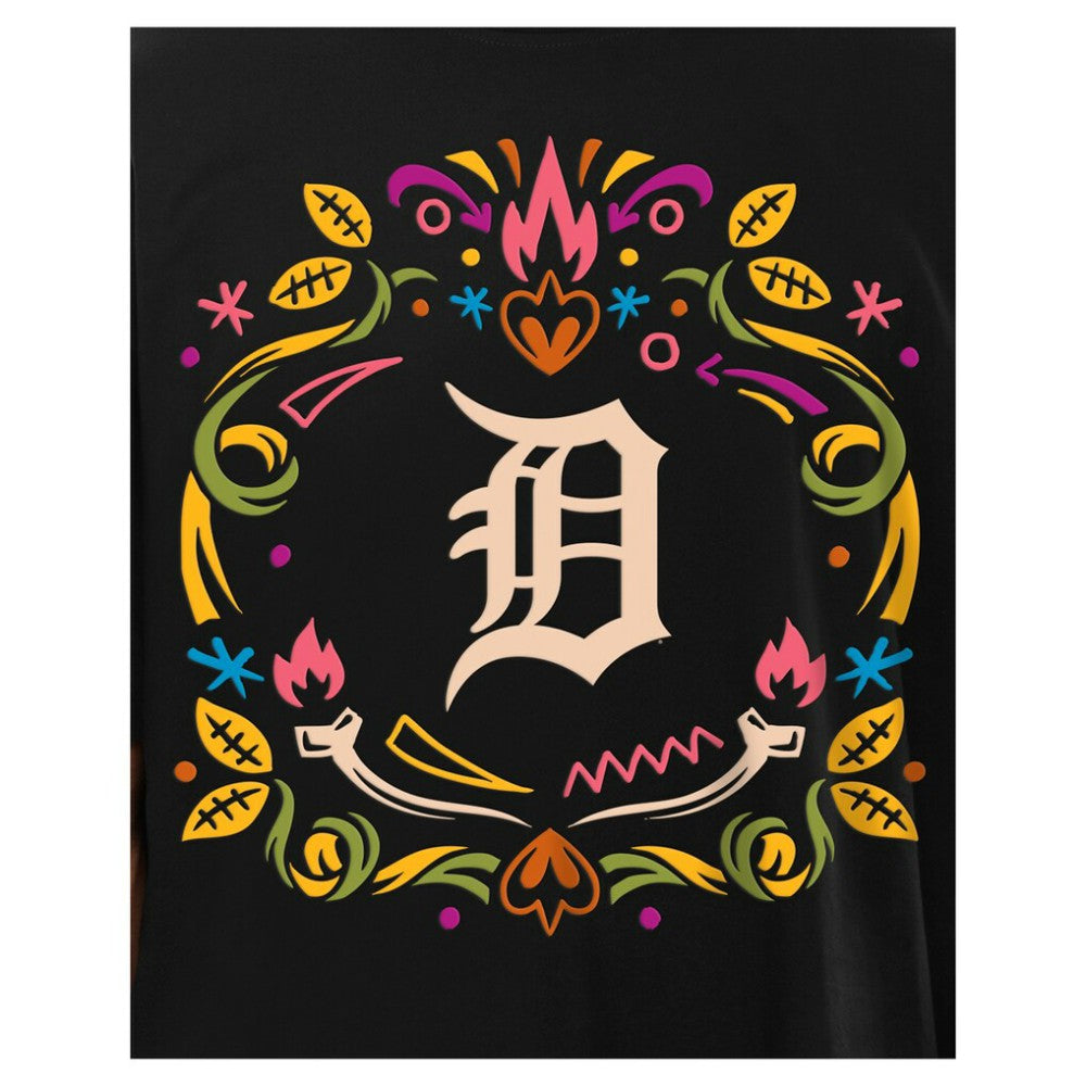 Detroit Tigers Día de los Muertos T-Shirt - Black | New Era