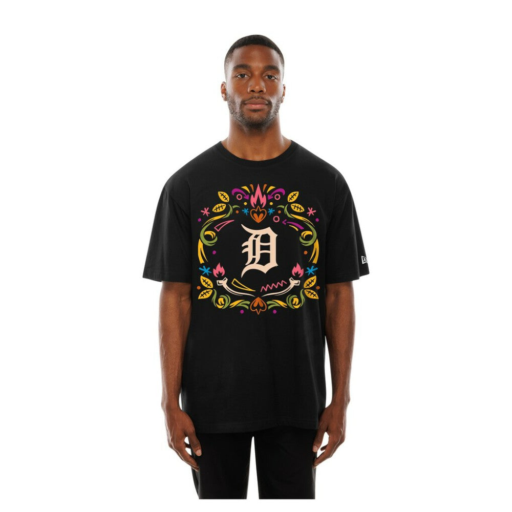 Detroit Tigers Día de los Muertos T-Shirt - Black | New Era