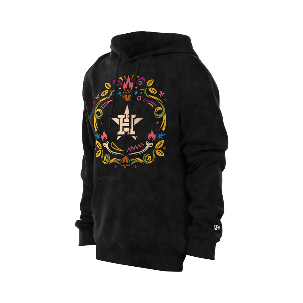 Houston Astros Día de los Muertos Brushed Fleece Hoodie - Black | New Era