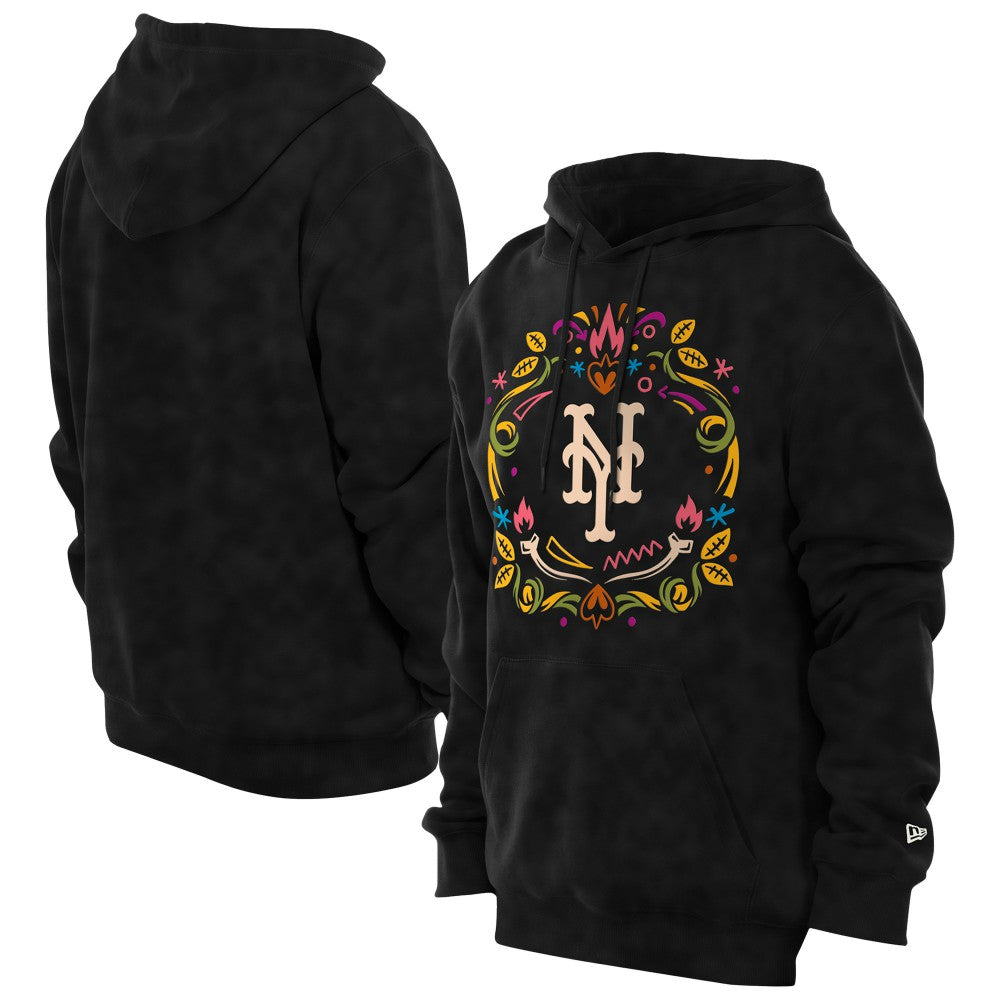 New York Mets Día de los Muertos Brushed Fleece Hoodie - Black | New Era