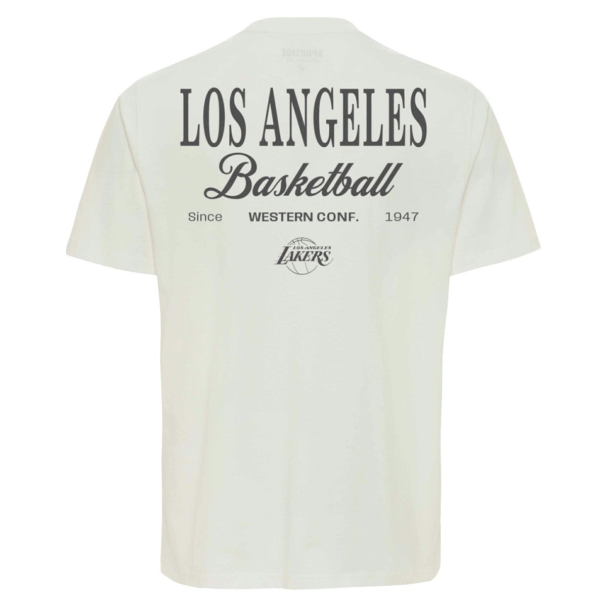 Los Angeles Lakers Sportiqe Unisex Athletic Club Collection Duke Relaxed Fit Premium T-Shirt - Cream on sale