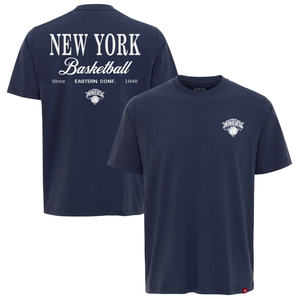 New York Knicks Sportiqe Unisex Athletic Club Collection Duke Relaxed Fit Premium T-Shirt - Blue discount