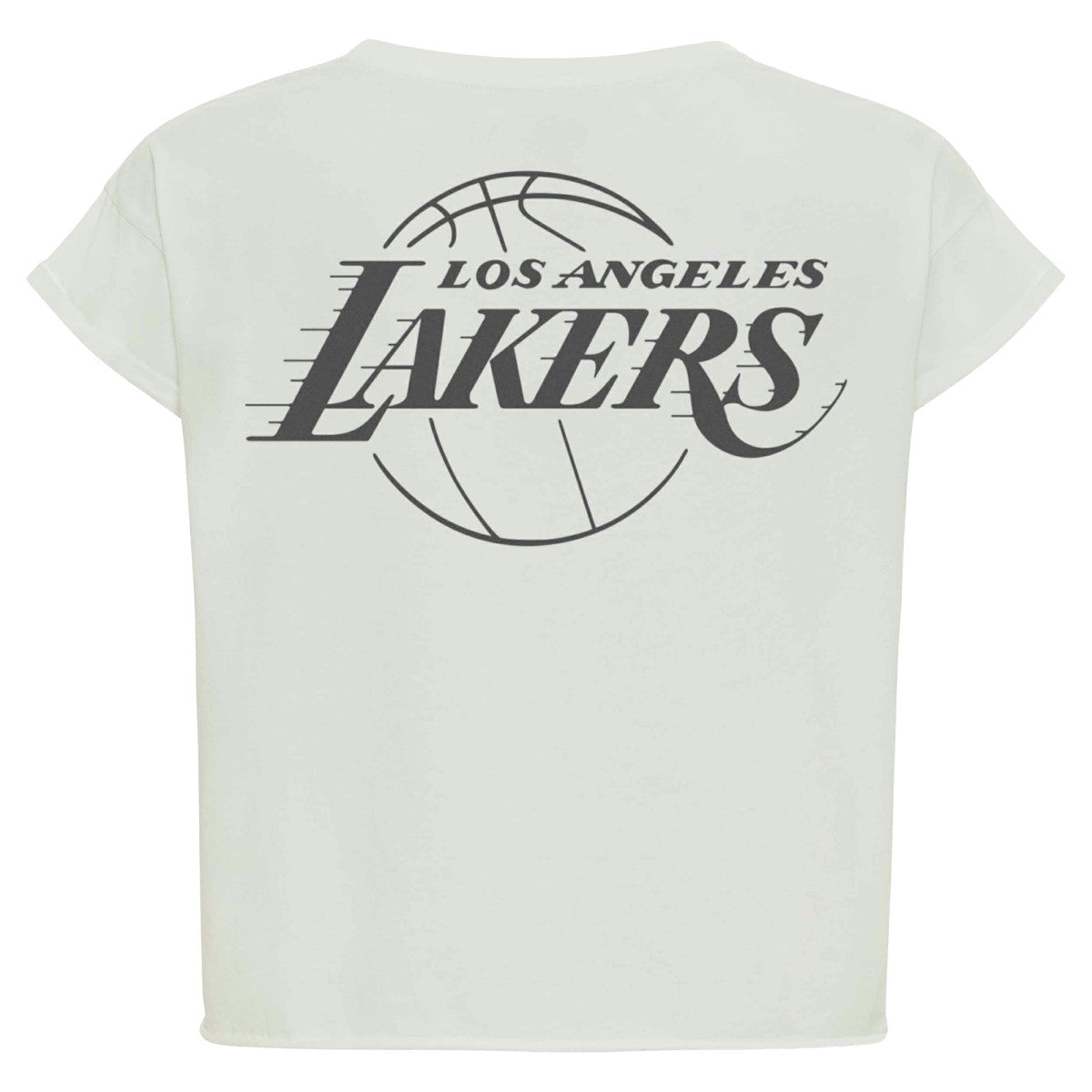 Los Angeles Lakers Sportiqe Women's Athletic Club Collection Alana Premium Cropped T-Shirt - Cream outlet