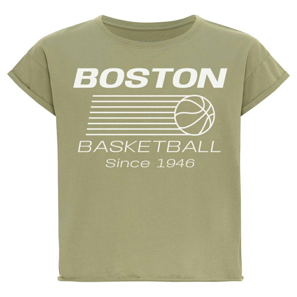 Boston Celtics Sportiqe Women's Athletic Club Collection Alana Premium Cropped T-Shirt - Kelly Green shop
