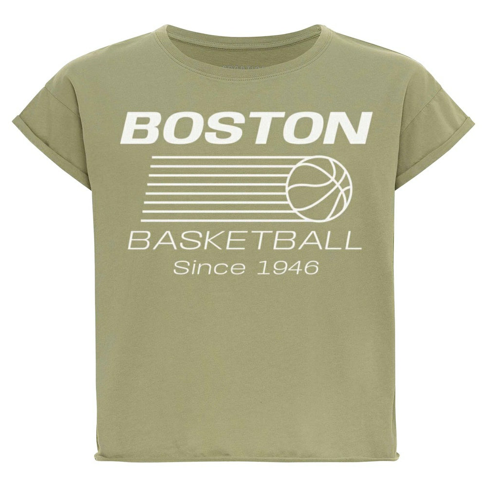 Boston Celtics Sportiqe Women's Athletic Club Collection Alana Premium Cropped T-Shirt - Kelly Green shop