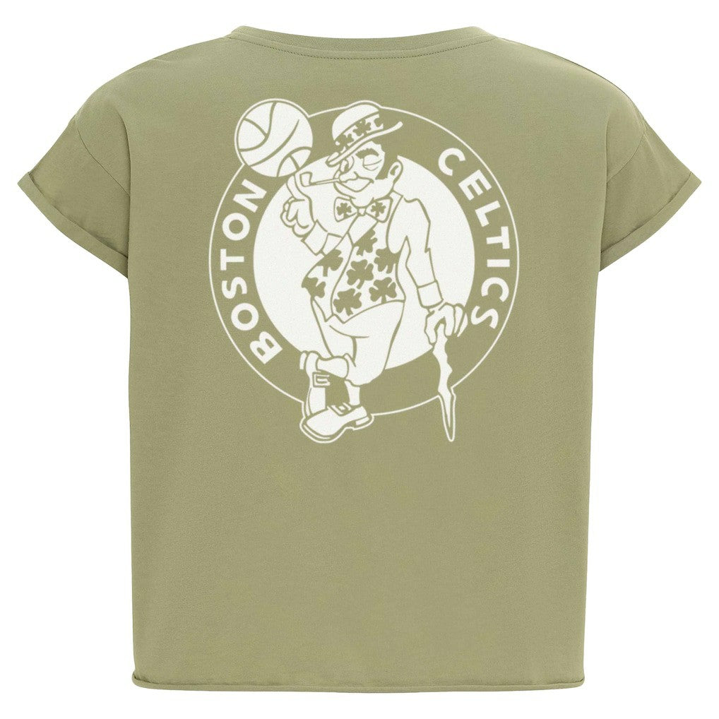 Boston Celtics Sportiqe Women's Athletic Club Collection Alana Premium Cropped T-Shirt - Kelly Green shop