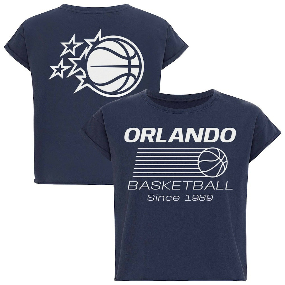 Orlando Magic Sportiqe Women's Athletic Club Collection Alana Premium Cropped T-Shirt - Navy cheap