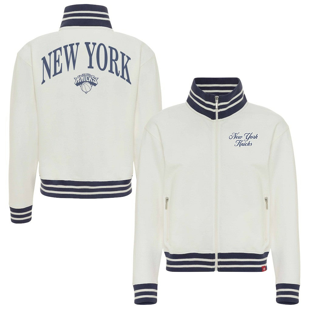 New York Knicks Sportiqe Women's Athletic Club Collection Sutton French Terry Full-Zip Jacket - Cream outlet