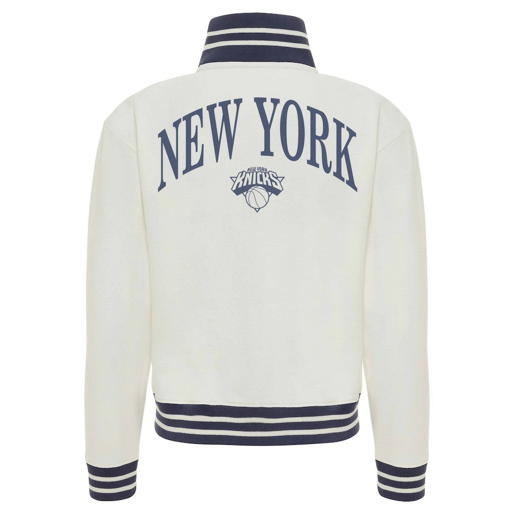 New York Knicks Sportiqe Women's Athletic Club Collection Sutton French Terry Full-Zip Jacket - Cream outlet