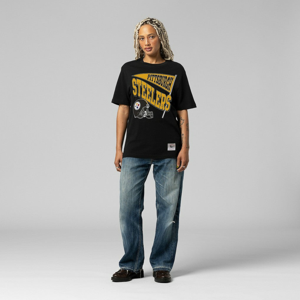 Pittsburgh Steelers Women's Team Dynamic Boyfriend T-Shirt - Black sale