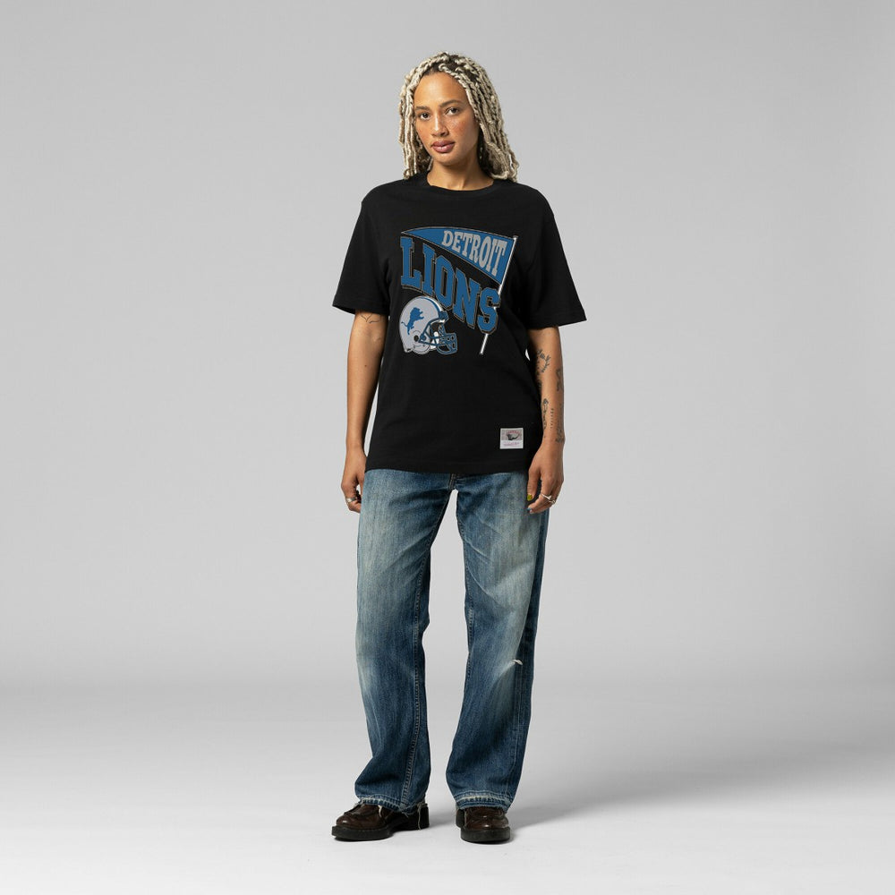 Detroit Lions Women's Team Dynamic Boyfriend T-Shirt - Black cheap