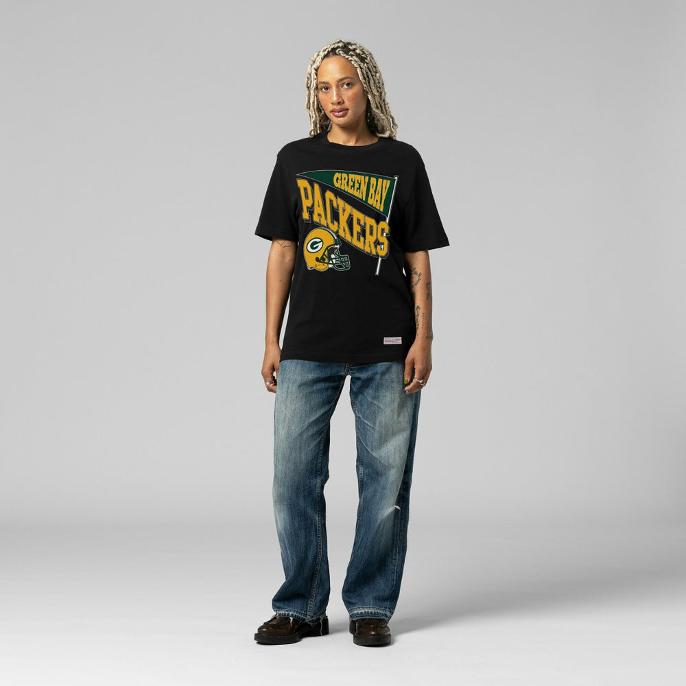 Green Bay Packers Women's Team Dynamic Boyfriend T-Shirt - Black outlet