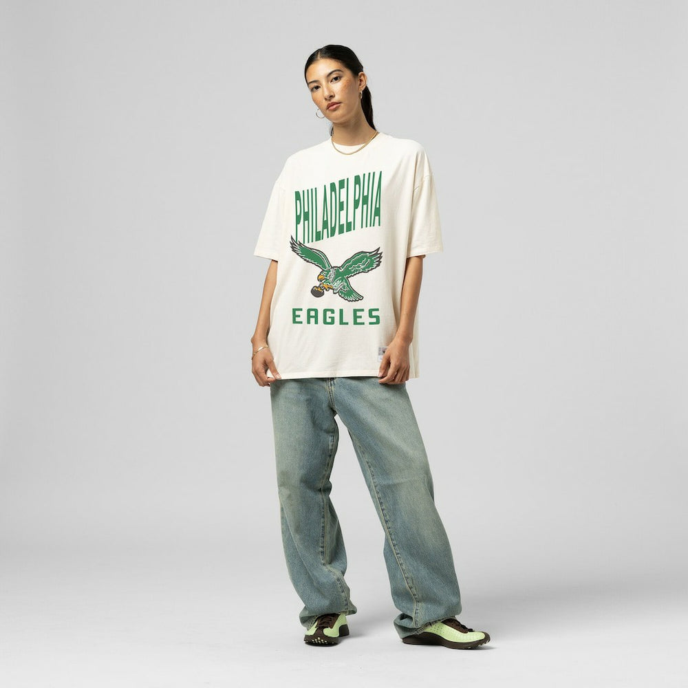 Philadelphia Eagles Women's Logo Rise Boyfriend T-Shirt - Cream online