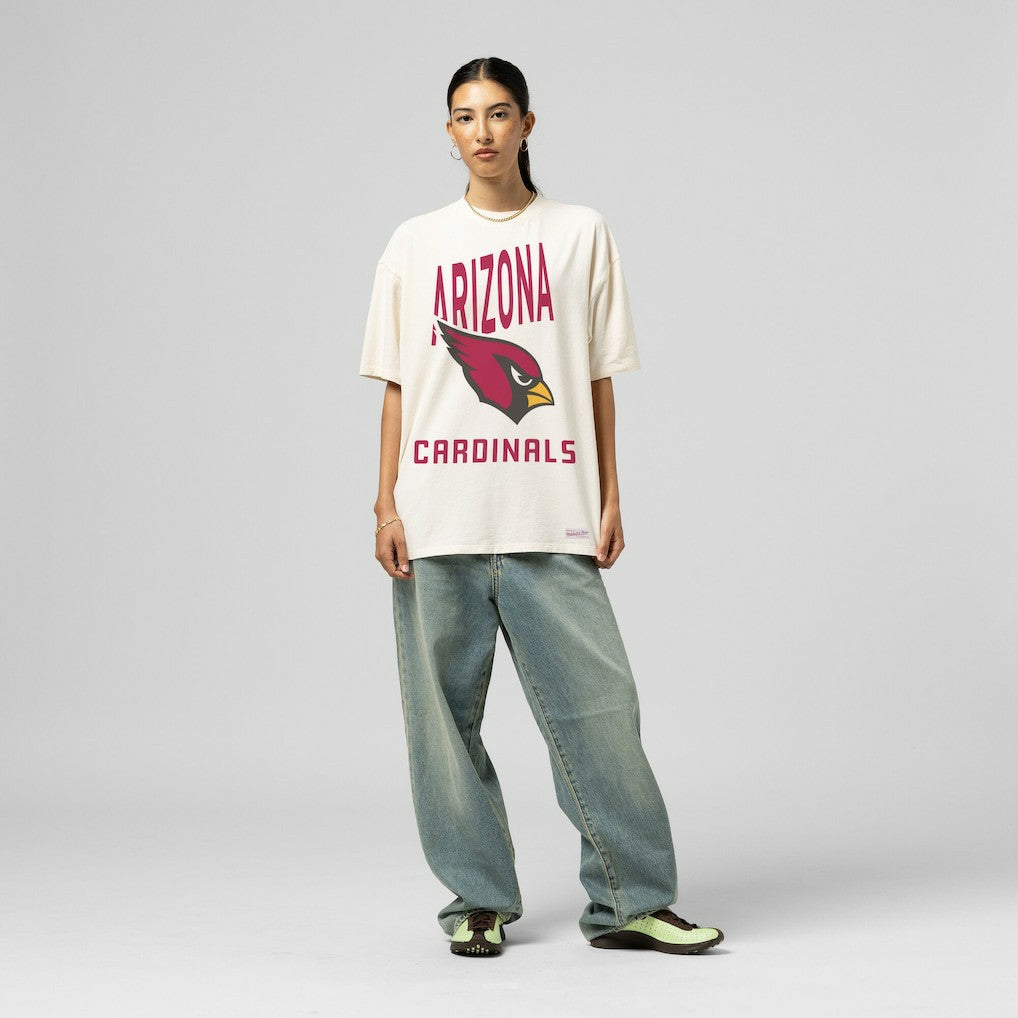Arizona Cardinals Women's Logo Rise Boyfriend T-Shirt - Cream cheap