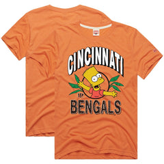 Cincinnati Bengals Homage x The Simpsons Unisex Tri-Blend T-Shirt - Orange discount