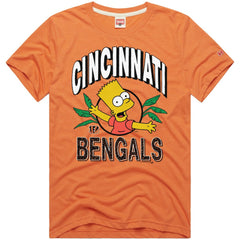 Cincinnati Bengals Homage x The Simpsons Unisex Tri-Blend T-Shirt - Orange discount