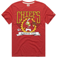 Kansas City Chiefs Homage x The Simpsons Unisex Tri-Blend T-Shirt - Red for sale