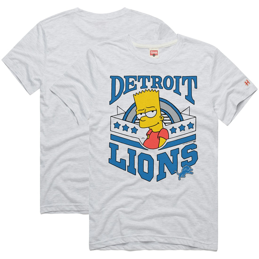 Detroit Lions Homage x The Simpsons Unisex Tri-Blend T-Shirt - White on sale