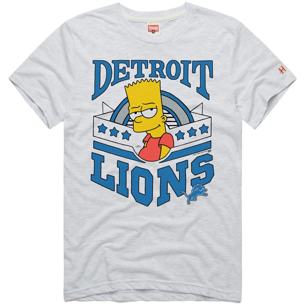 Detroit Lions Homage x The Simpsons Unisex Tri-Blend T-Shirt - White on sale