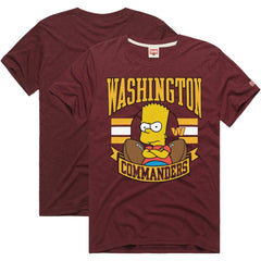 Washington Commanders Homage x The Simpsons Unisex Tri-Blend T-Shirt - Burgundy cheap