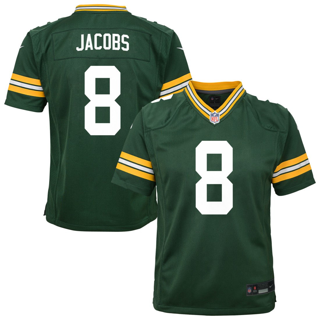 Josh Jacobs Green Bay Packers Youth Team Game Jersey - Green | Nike discount